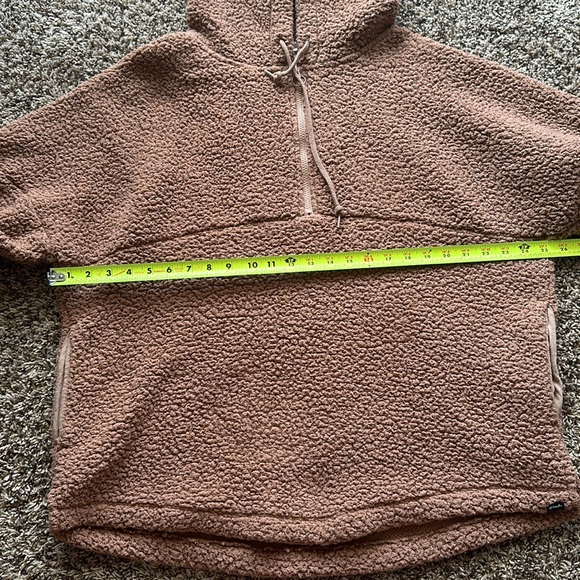 PINK Victoria's Secret Brown Sherpa Hoodie - Picture 3 of 4